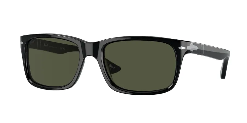 Persol Hombre Persol PO3048S 95/31 Gafas de sol Acetato Negro Verde Cuadrada Normal