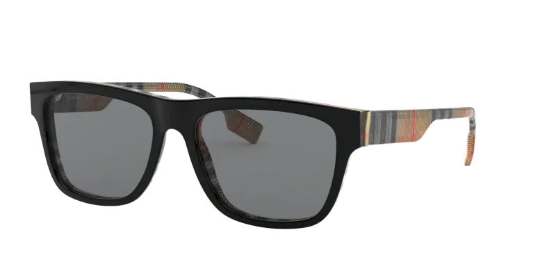 Burberry Hombre Burberry BE4293 380687 Gafas de sol Acetato Negro Gris Cuadrada Normal