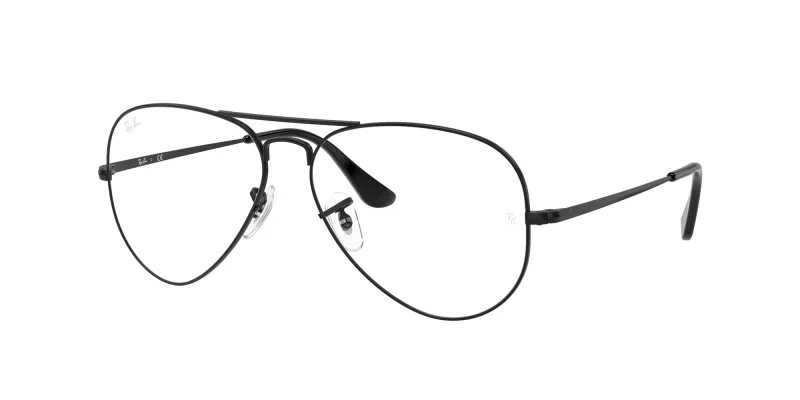 Ray - Ban Unisex Ray - Ban RX6489 AVIATOR 2503 Monturas ópticas Metal Negro Transparente Piloto Normal