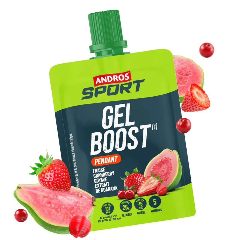 Gel energético boost Andros Sport Fraise Cranberry Goyave
