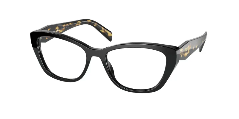 Prada Mujer Prada PR 19WV 1AB1O1 Monturas ópticas Acetato Negro Cat Eye Normal
