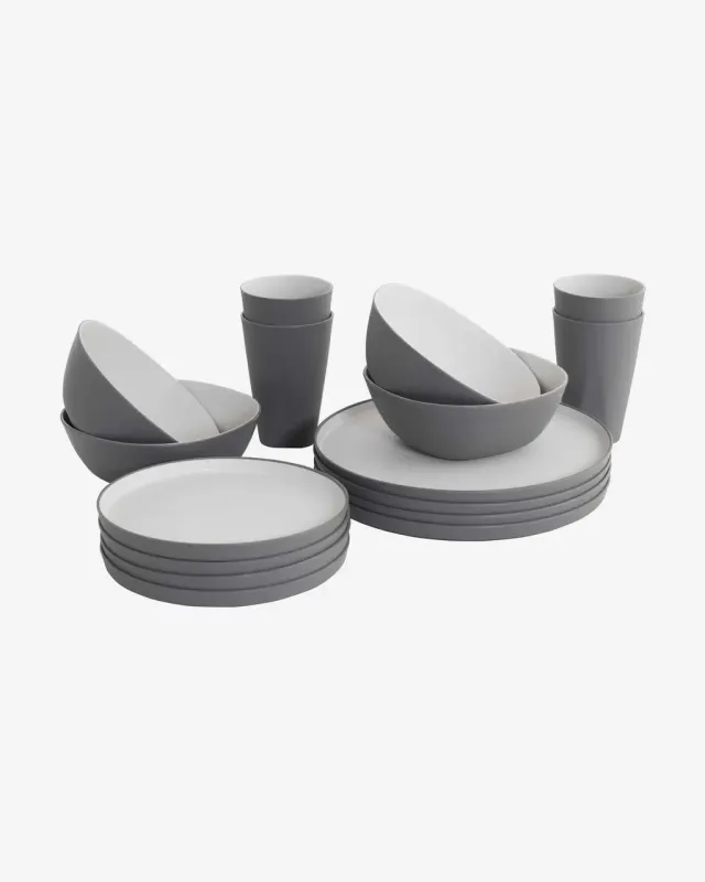 Set de cocina Outwell Gala gris oscuro (16 piezas)
