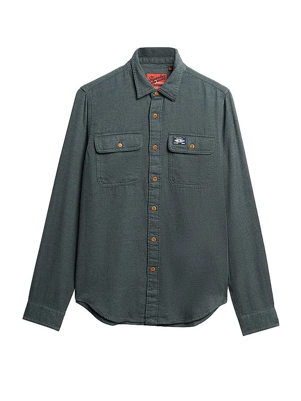 SUPERDRY Camisa de franela verde | L