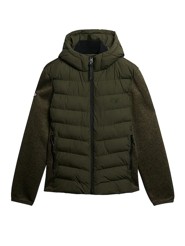 SUPERDRY Cárdigan con capucha oliva | S