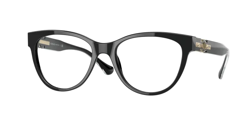 Versace Mujer Versace VE3304 GB1 Monturas ópticas Acetato Negro Cat Eye Normal