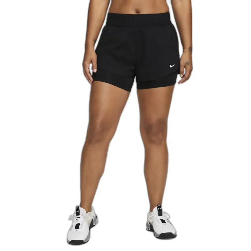 Pantalón corto 2 en 1 para mujer Nike One Dri-Fit MR 3