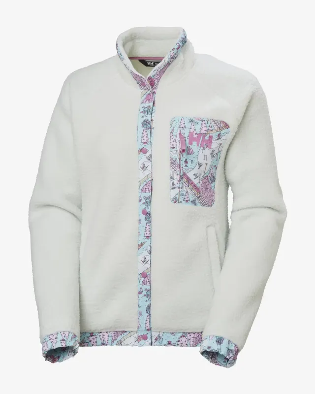 Forro polar Helly Hansen Imperial Pile Snap blanco azul rosa pastel mujer - XL