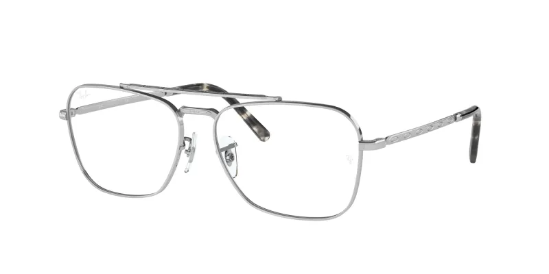 Ray - Ban Unisex Ray - Ban RX3636V NEW CARAVAN 2501 Monturas ópticas Metal Plata Transparente Cuadrada Normal