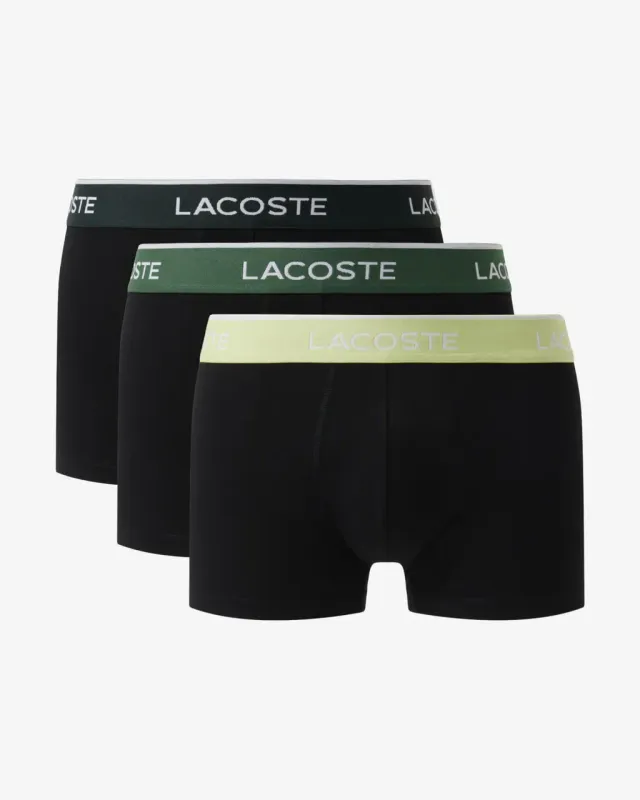Bóxer Lacoste Stretch Cotton negro verde blanco (3 unidades) - L