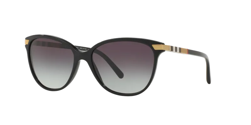 Burberry Mujer Burberry BE4216 30018G Gafas de sol Acetato Negro Gris Cat Eye Normal Sombreado