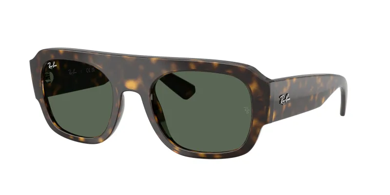 Ray - Ban Unisex Ray - Ban RB2218 679071 Gafas de sol Acetato Tortuga Verde Geométrico Normal