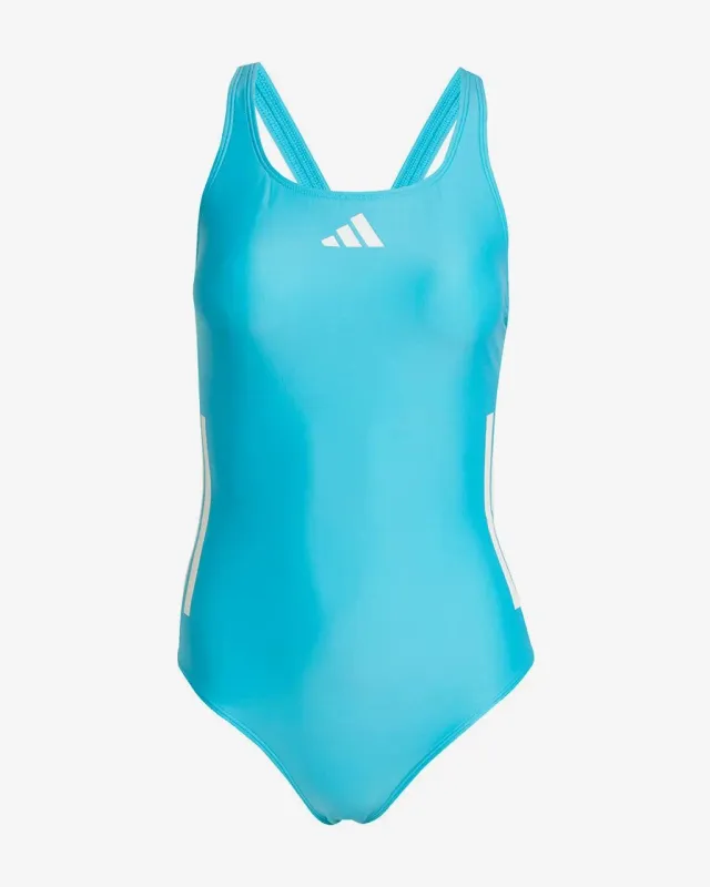 Bañador adidas C-Back 3 bandas azul blanco mujer - 40