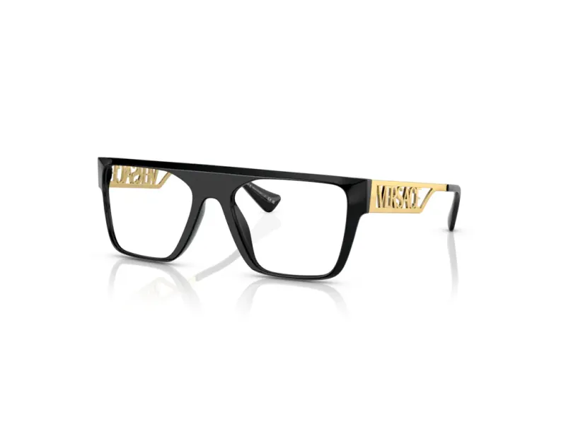 Versace Hombre Versace VE3326U GB1 Monturas ópticas Acetato Negro Cuadrada Normal