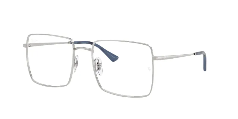 Ray - Ban Unisex Ray - Ban RX6553 2501 Monturas ópticas Metal Plata Transparente Cuadrada Normal