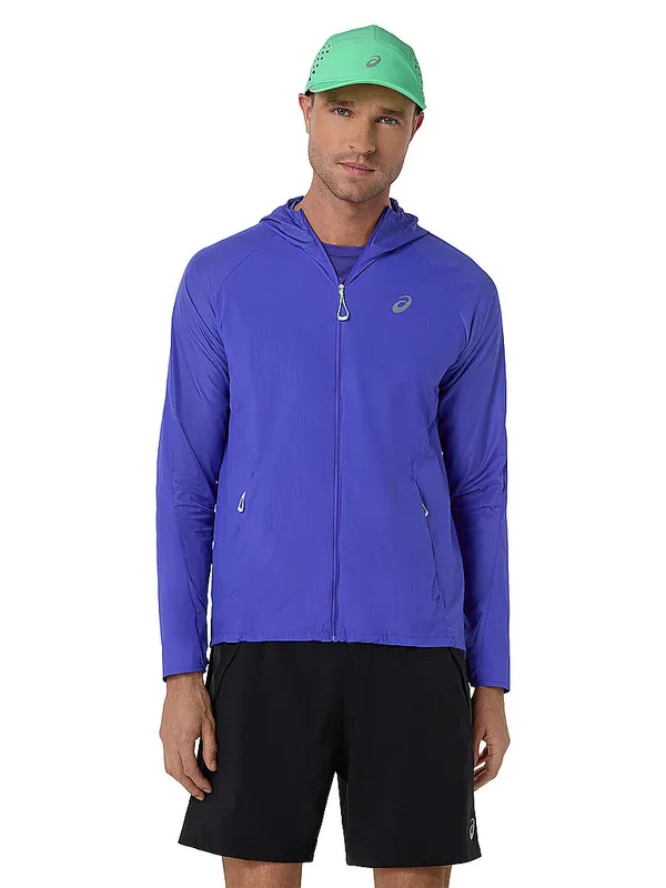 ASICS Chaqueta de running Road Packable para hombre azul | L