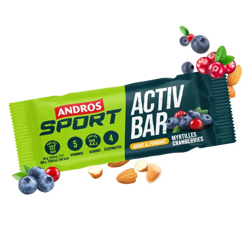 Barritas nutricionales Andros Sport Activ Myrtilles