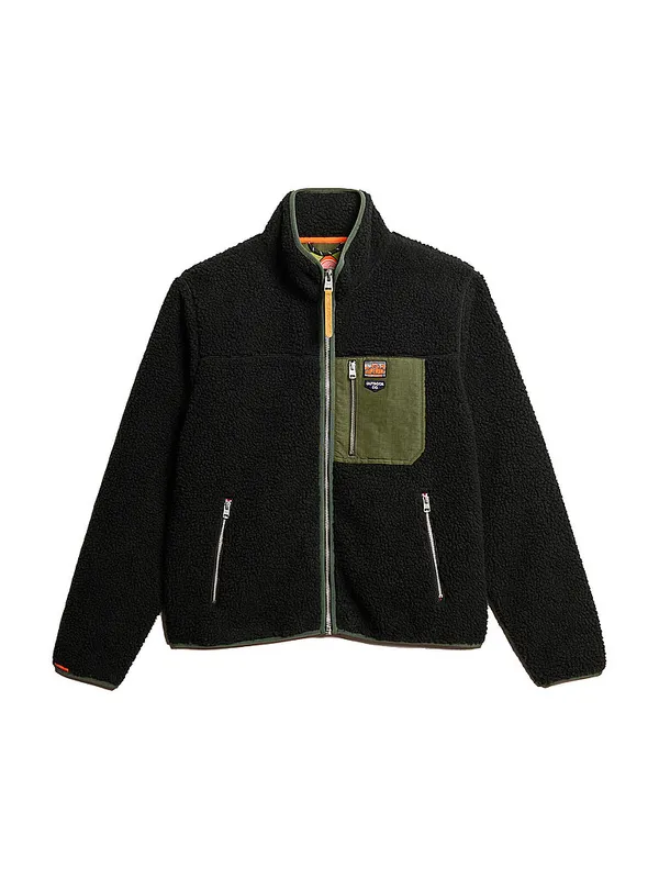 SUPERDRY Chaqueta de forro polar negro | S