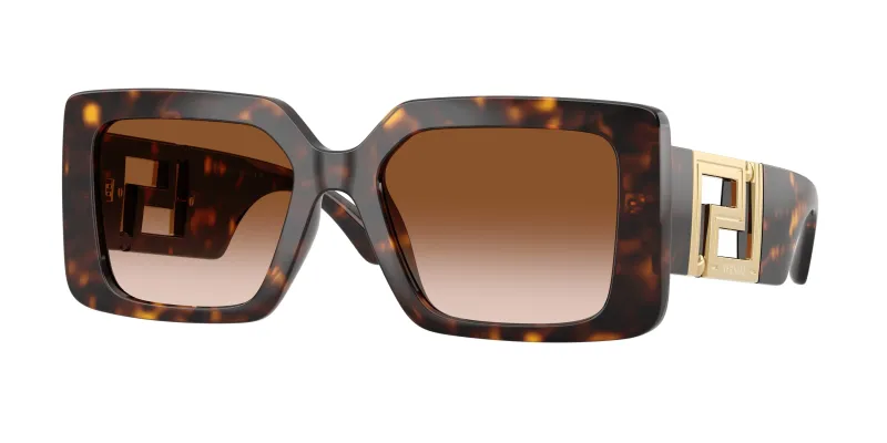 Versace Mujer Versace VE4505U 108/13 Gafas de sol Inyectado Tortuga Marrón Cuadrada Normal Matizado