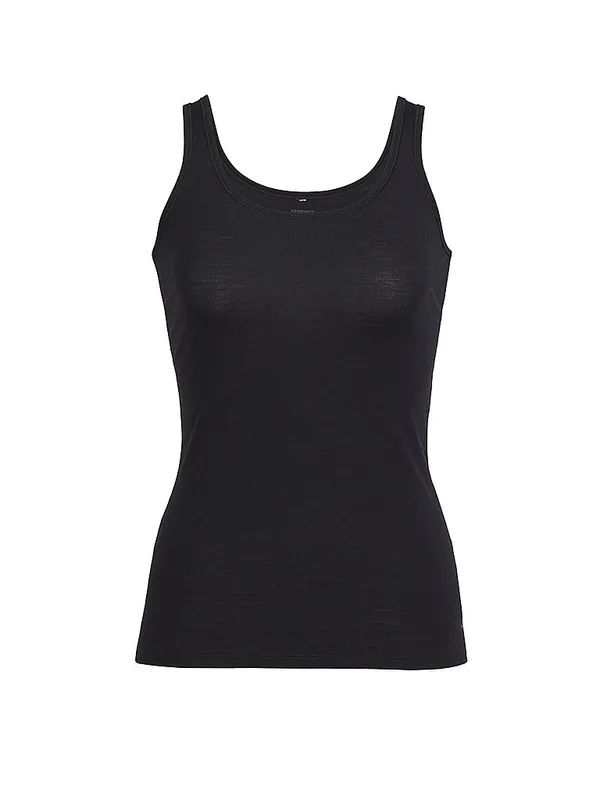 ICEBREAKER Camiseta de tirantes funcional para mujer Siren BF 150 negro | S