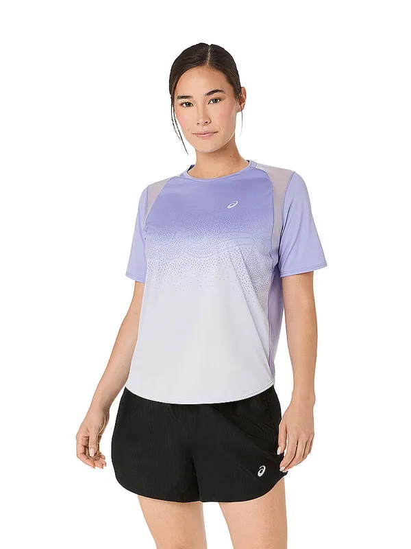 ASICS Camiseta de running para mujer Road Fade lila | L
