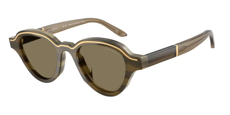 Emporio Armani Hombre Emporio Armani EA4264U 633873 Gafas de sol Acetato Marrón Marrón Geométrico Normal
