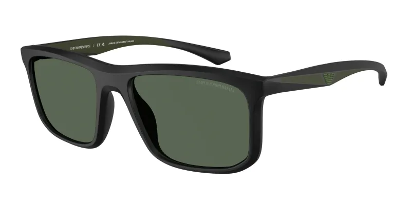 Emporio Armani Hombre Emporio Armani EA4234U 500171 Gafas de sol Inyectado Negro Verde Cuadrada Normal