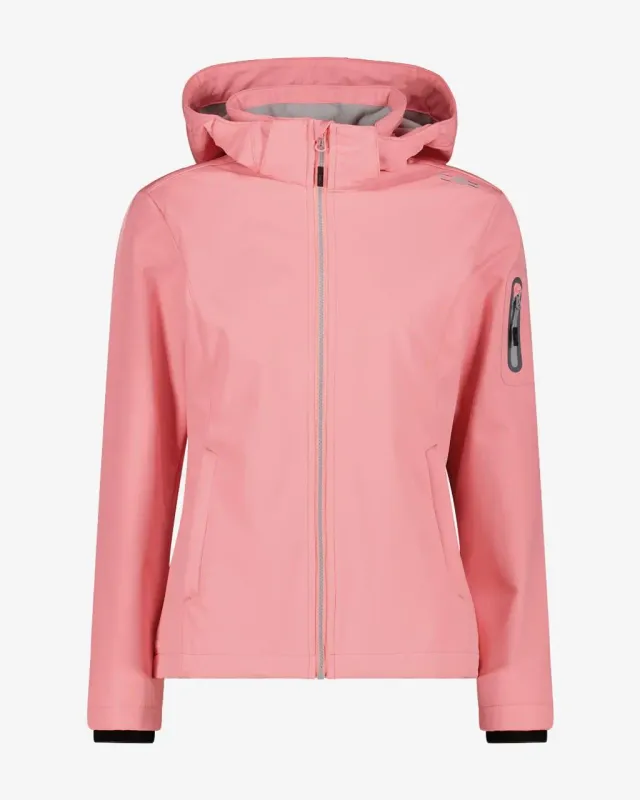Chaqueta CMP Full Zip Hood Softshell rosa nube mujer - XXL