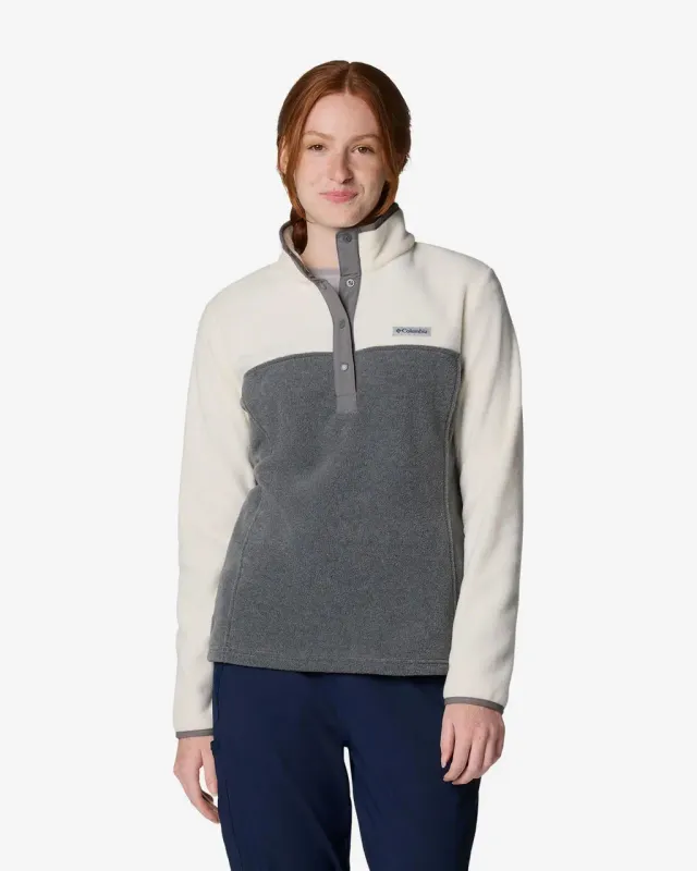 Forro polar Columbia Benton Springs Half Zip Snap Pull Over II gris oscuro mujer - S