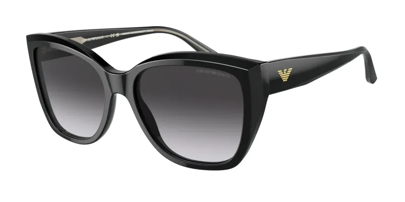 Emporio Armani Mujer Emporio Armani EA4198 50178G Gafas de sol Acetato Negro Gris Cat Eye Normal Sombreado