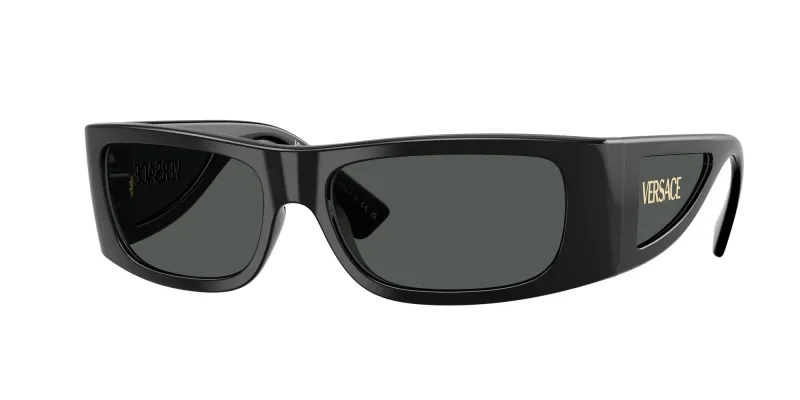 Versace Hombre Versace VE4482 GB1/87 Gafas de sol Inyectado Negro Gris Pillow Normal