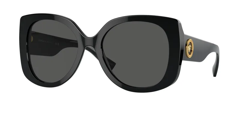 Versace Mujer Versace VE4387 GB1/87 Gafas de sol Acetato Negro Gris Cuadrada Normal