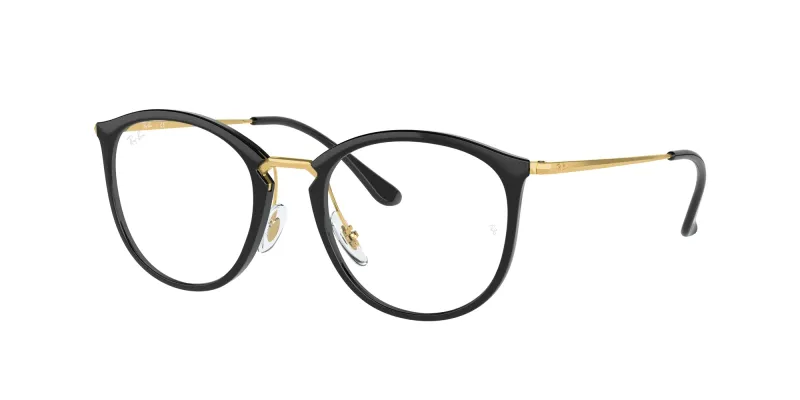 Ray - Ban Mujer Ray - Ban RX7140 2000 Monturas ópticas Inyectado Negro Transparente Pantos Normal