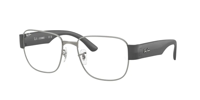Ray - Ban Unisex Ray - Ban RX6532 2502 Monturas ópticas Metal Gris Transparente Cuadrada Normal