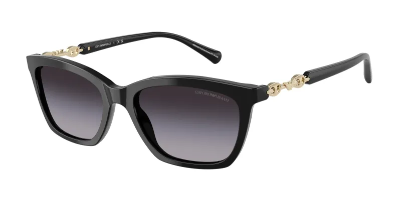 Emporio Armani Mujer Emporio Armani EA4238 50178G Gafas de sol Acetato Negro Gris Cat Eye Normal Sombreado