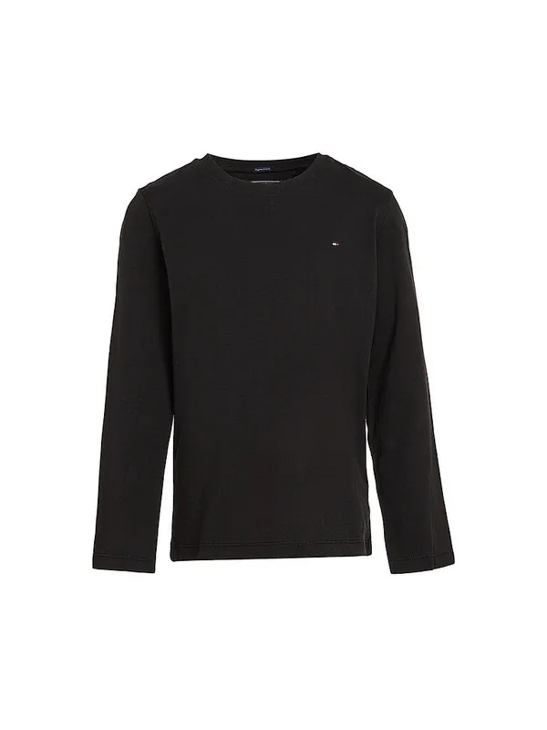 TOMMY HILFIGER Camiseta de manga larga para niño negro | 140