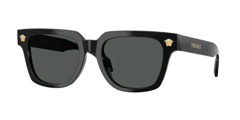Versace Hombre Versace VE4510U GB1/87 Gafas de sol Acetato Negro Gris Cuadrada Normal