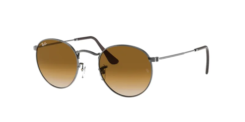 Ray - Ban Hombre Ray - Ban RB3447N ROUND METAL 004/51 Gafas de sol Metal Gris Redonda Normal Sombreado