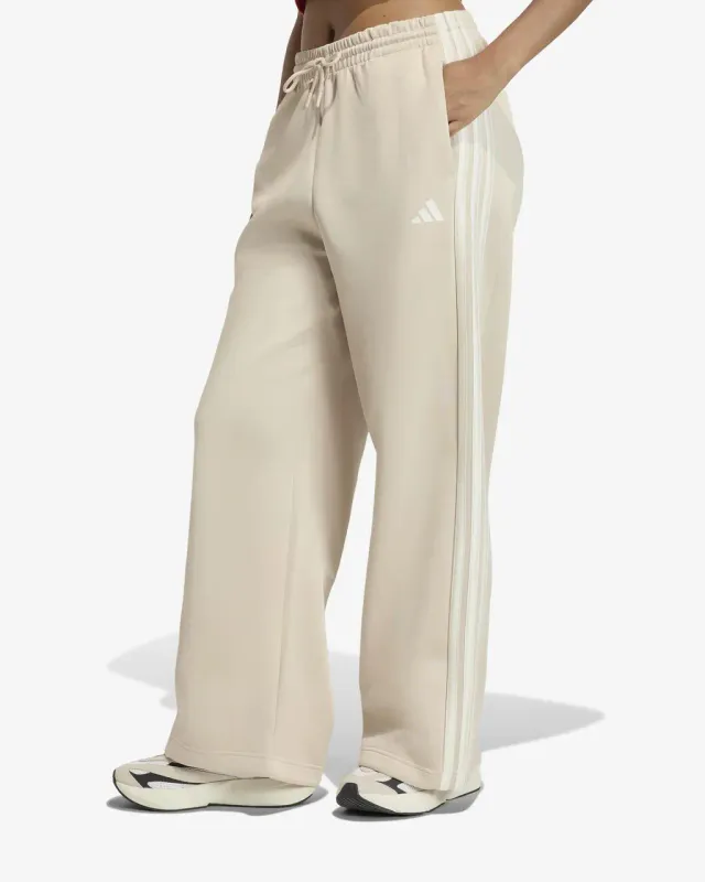 Pantalón largo adidas Stadium 3 bandas beige mujer - M