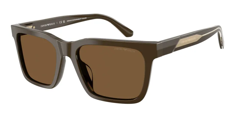 Emporio Armani Hombre Emporio Armani EA4262U 630773 Gafas de sol Acetato Marrón Marrón Cuadrada Normal