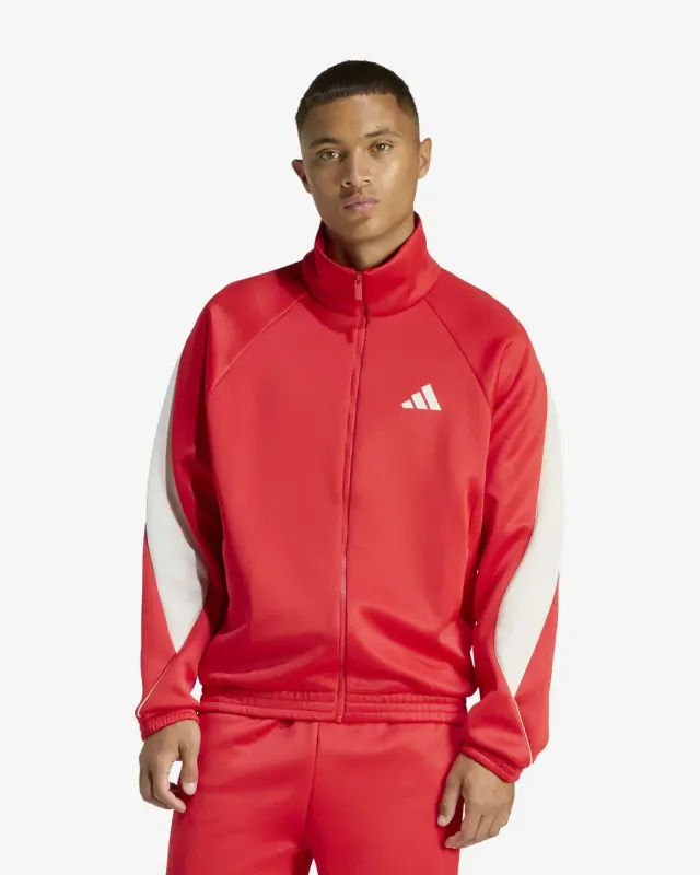 Sudadera adidas Stadium Full Zip rojo blanco - XS