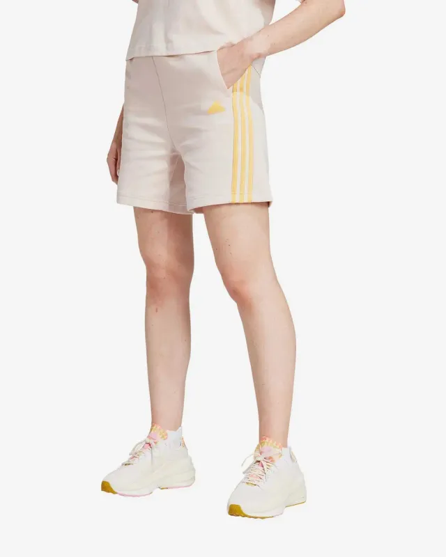 Pantalón corto adidas Future Icons 3 bandas rosa claro naranja mujer - XS
