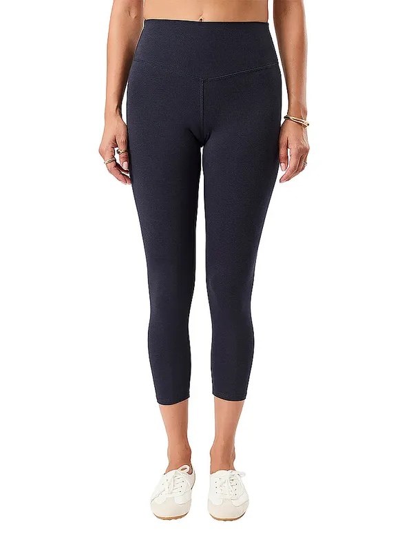 MANDALA Pantalones de yoga capri Best para mujer azul oscuro | L