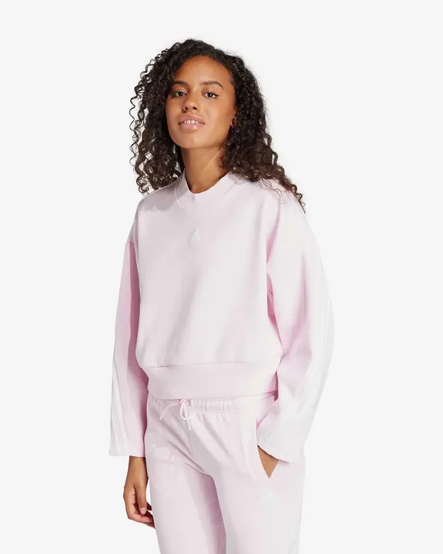 Sudadera adidas Future Icons 3-Striped rosa claro blanco mujer - XL