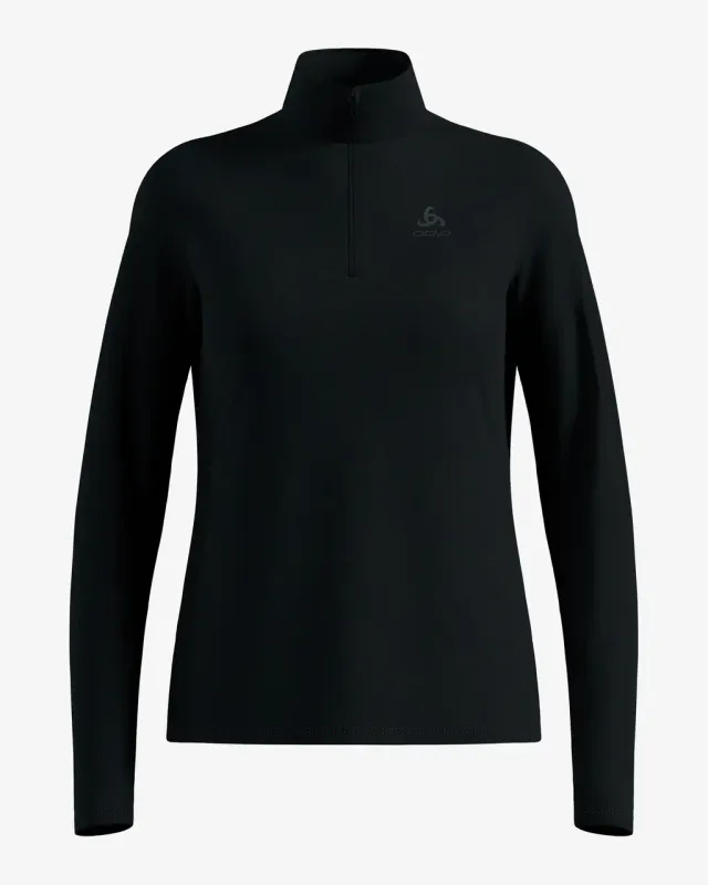 Camiseta Odlo Besso Half Zip manga larga negro puro mujer - XL