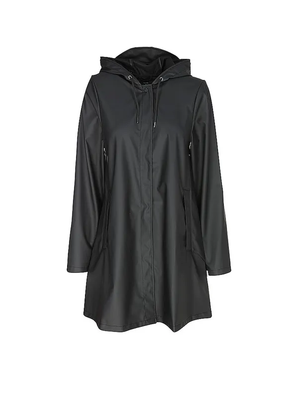 RAINS Chubasquero negro | S