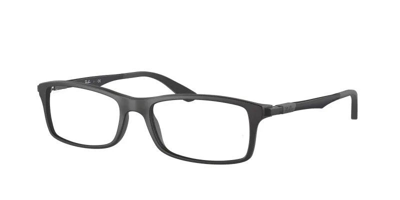 Ray - Ban Unisex Ray - Ban RX7017 5196 Monturas ópticas Inyectado Negro Transparente Cuadrada Normal