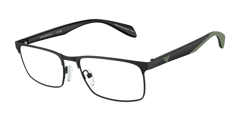 Emporio Armani Hombre Emporio Armani EA1149 3001 Monturas ópticas Metal Negro Cuadrada Normal
