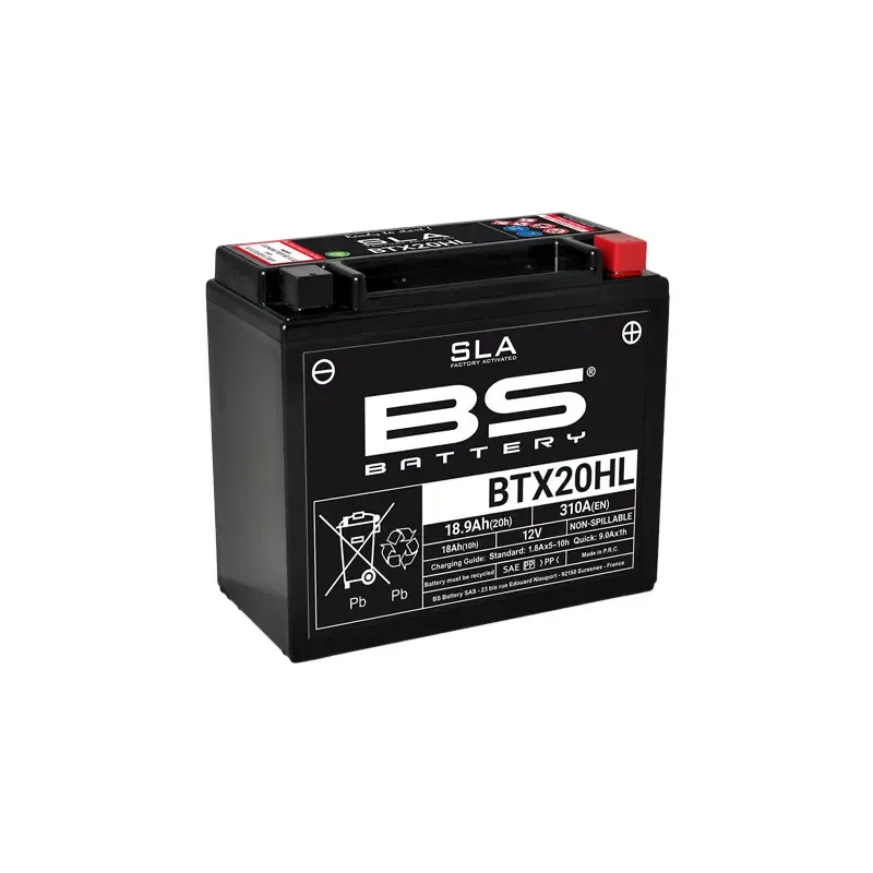 Batería de moto activada en fábrica BS Battery BTX20HL