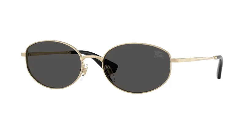 Burberry Mujer Burberry BE3169 110987 Gafas de sol Metal Oro Gris Redonda Normal