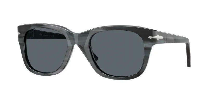 Persol Unisex Persol PO3372S 1224R5 Gafas de sol Acetato Gris Azul Cuadrada Normal